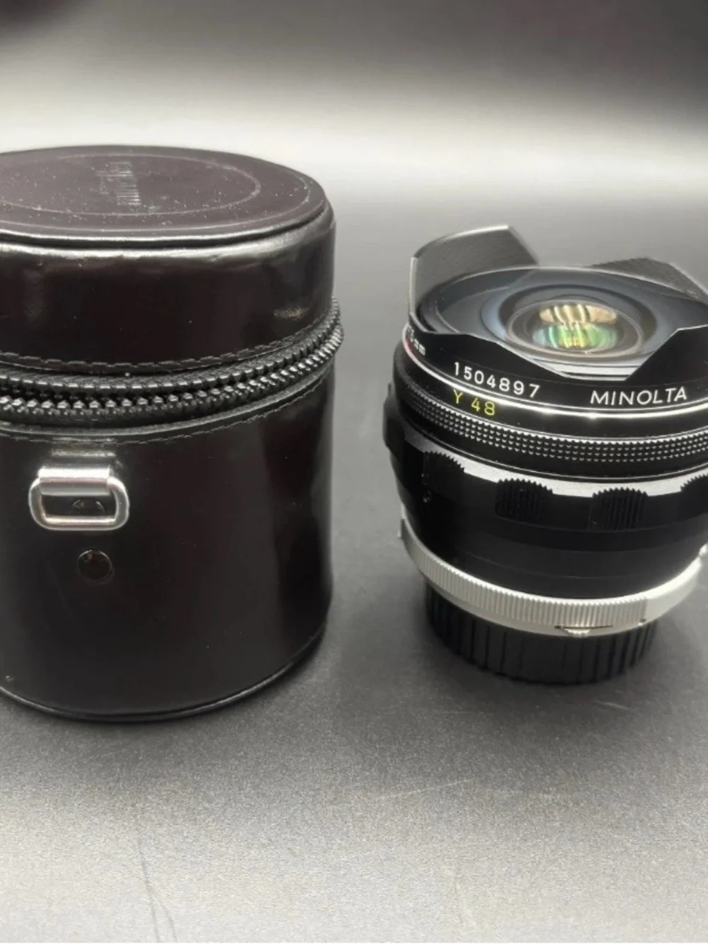 Minolta 16mm f/2.8 MC Fish-Eye Rokkor-OK Lens for MD Mount Includes case and cap